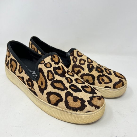 Sam Edelman Leopard Cheetah Loafers Hair Leather Loafers 9M Mob Wife Maximalist - Picture 2 of 9